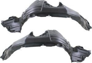 Pair/Set - Front Fender Liner for 2011-2013 Toyota Highlander, Right (Passenger) and Left (Driver) Sides, Without Towing Package, Excluding Hybrid Models, Replacement