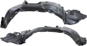 Front Fender Liner Pair/Set for 2011-2013 Toyota Highlander, Right (Passenger) and Left (Driver), with Towing Package (Excludes Hybrid Models), Replacement
