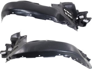 Front Fender Liner Pair/Set for 2016-2023 Toyota Tacoma, Right (Passenger) and Left (Driver), Vacuum Formed Plastic, Replacement