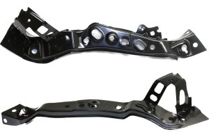 Steel Radiator Support Upper Tie Bar Extension Pair/Set for Toyota Prius 2010-2015, Prius Plug-In 2012-2015, Right (Passenger) and Left (Driver) Side, Replacement