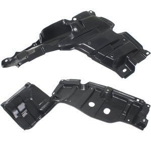 Engine Splash Shield Pair/Set for Toyota Yaris Hatchback, 2014-2019, Right (Passenger) and Left (Driver) Under Cover, France Built Vehicle Replacement