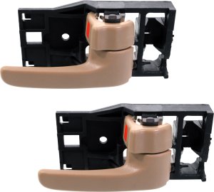 Interior Door Handle Pair/Set for Toyota Avalon 2000-2004/Sequoia 2001-2007, Front and Rear, Right (Passenger) and Left (Driver), Brown Replacement