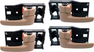 Front and Rear Door Handle Pair/Set for Toyota Tundra 2004-2006, Right (Passenger) and Left (Driver), Inside, Pair/Set of 4, Brown, Replacement