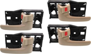 Front and Rear Inside Door Handles for 2000-2004 Toyota Avalon/2001-2007 Sequoia, Beige, Right (Passenger) and Left (Driver), Pair/Set of 4, Replacement