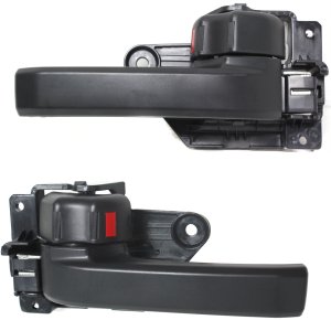 Front Door Handle Pair/Set for Toyota Tundra (2007-2021) / Sequoia (2008-2022), Right (Passenger) and Left (Driver), Inside, Black, Replacement