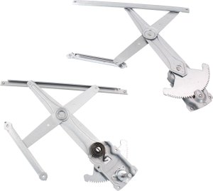 Manual Front Window Regulator Pair/Set for 2007-2011 Toyota Yaris Hatchback, Right (Passenger) and Left (Driver) Replacement