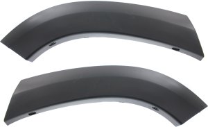 Rear Wheel Opening Molding Pair/Set for Toyota RAV4 (2006-2012), Includes Right (Passenger) and Left (Driver) Rear Section, Smooth Black, Mounted on Quarter Panel, Replacement