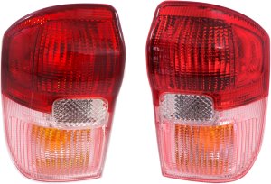 Tail Light Assembly Pair/Set of 2 for Toyota RAV4 2001-2003, Right (Passenger) and Left (Driver), Halogen, Replacement