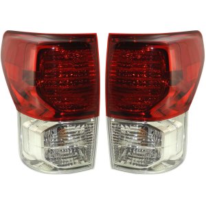 Tail Light Assembly for Toyota Tundra 2010-2013, Right (Passenger) and Left (Driver), Halogen, Pair/Set of 2 Replacement