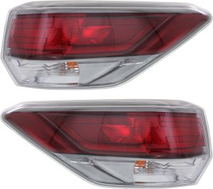 Outer Tail Light Assembly Pair/Set for Toyota Highlander 2014-2017, Right (Passenger) and Left (Driver), Replacement