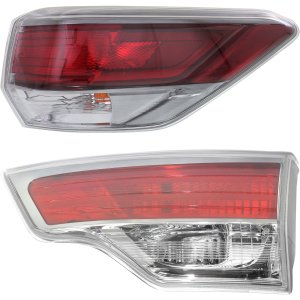 Tail Light Assembly LED Pair/Set for 2016-2019 Toyota Optima, Right (Passenger) and Left (Driver), Inner and Outer, Non Hybrid Model 2016-2018, Type 1 Replacement