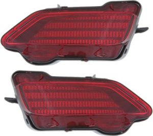 Rear Bumper Reflector Light Pair/Set for 2013-2015 Toyota RAV4 Right (Passenger) and Left (Driver) Replacement