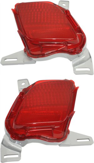 Rear Bumper Reflector Light Pair/Set for Toyota Highlander 2014-2019, Right (Passenger) and Left (Driver) Replacement