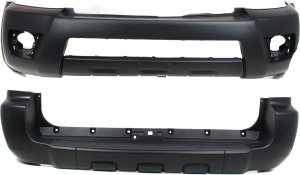 Front and Rear Bumper Cover Replacement for Toyota 4Runner 2006-2009, Primed (Ready to Paint), Full Set