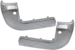 Rear Bumper End Cap Pair/Set for 2016-2023 Toyota Tacoma, Chrome, Right (Passenger) and Left (Driver), with Park Assist Sensor Holes, Excludes SR Model, Replacement