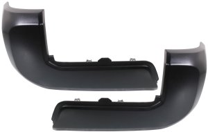 Rear Bumper End Cap Pair/Set for Toyota Tacoma 2016-2023, Black, Right (Passenger) and Left (Driver), Without Parking Assist Sensor Hole, not for Limited/TRD Pro Models, Replacement