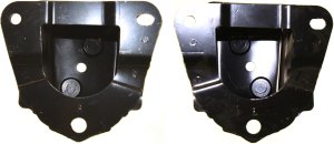 Pair/Set - Rear Bumper Bracket for Toyota Prius 2010-2015 Right (Passenger) and Left (Driver), 2-Piece Set, Steel Reinforcement, Replacement