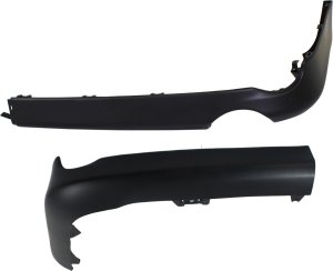 Rear Lower Valance Pair/Set for 2009-2010 Toyota Corolla, Right (Passenger) and Left (Driver), Spoiler, Primed (Ready to Paint) Replacement