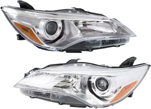 Headlight Pair/Set for Toyota Camry 2015-2017, Right (Passenger) and Left (Driver) Head Light Replacement