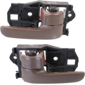 Front Door Handle Pair/Set for Toyota Sienna 1999-2003, Right (Passenger) and Left (Driver), Interior, Oak, No Case, Japan/USA Built, Equivalent to Rear Parts, Replacement