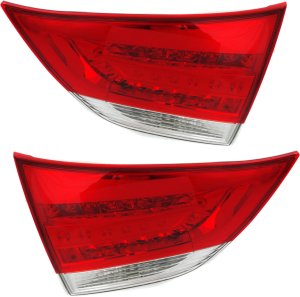 Tail Light Assembly Pair/Set for 2011-2012 Toyota Sienna, Inner, Right (Passenger) & Left (Driver), Suitable for models up to 2010-2011, Excludes SE Model, Replacement