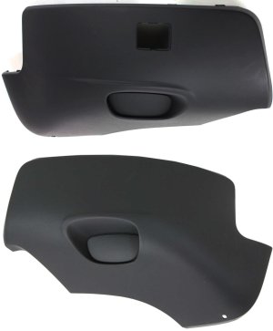 Front Bumper End Pair/Set for 2003-2014 Volvo XC90, Lower Side, Right (Passenger) and Left (Driver), Primed (Ready to Paint), without Fog Light Hole, Replacement