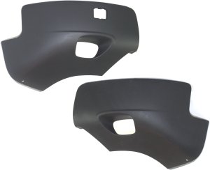 Pair/Set - Front Bumper End for Volvo XC90 2003-2006, Right (Passenger) and Left (Driver), Lower Side, Primed (Ready to Paint), with Fog Light Hole, Replacement Set