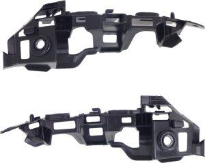 Front Bumper Bracket Right (Passenger) and Left (Driver), Cover Locating Guide Pair/Set with Steel Rim for Volkswagen GTI 2015-2018 / Golf Alltrack 2017-2018 Replacement