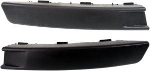 Front Bumper Molding Pair/Set for Volkswagen Passat, Years 2006-2010, Right (Passenger) and Left (Driver), Replacement
