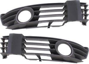Front Fog Light Molding Pair/Set for Volkswagen Passat 2001-2005, Right (Passenger) and Left (Driver), Primed (Ready to Paint), New Body Style, Replacement