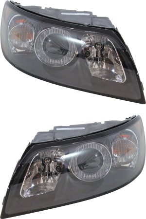 Headlight Assembly for Volvo S40/V50 2004-2007, Right (Passenger) and Left (Driver), New Body Style, Halogen, Replacement Pair/Set