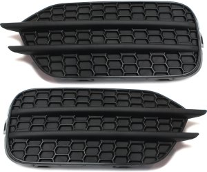 Pair/Set - Front Fog Light Cover for Volkswagen Tiguan 2009-2017, Tiguan Limited 2017-2018, Right (Passenger) and Left (Driver), Textured Black Replacement Set