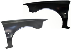Front Fender Pair/Set for Volvo S40 2001-2004, Right (Passenger) and Left (Driver), Primed (Ready to Paint), Old Style Replacement