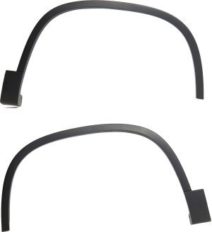 Pair/Set - Front Wheel Opening Molding for Volkswagen Tiguan 2012-2017 / Tiguan Limited 2017-2018, Right (Passenger) and Left (Driver), Textured, 1-Piece Set, Replacement