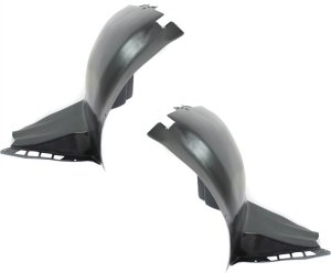 Front Fender Liner Pair/Set for 2007 - 2016 Volkswagen EOS, Right (Passenger) and Left (Driver) Front Section Replacement