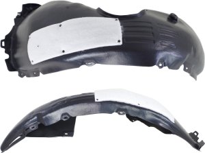 Front Fender Liner Pair/Set for Volkswagen Golf 2018-2020, E-Golf 2015-2020, Right (Passenger) and Left (Driver) Side, Rear Section Replacement