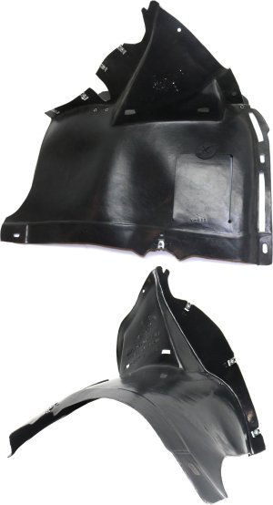 Front Fender Liner Pair/Set for Volkswagen E-Golf 2015-2020/Golf 2015-2017, Left (Driver) and Right (Passenger) Front Section, Manual Transmission (Golf M/T), Replacement 
