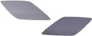 Headlight Washer Cover Pair/Set for 2010-2014 Volkswagen GTI, Right (Passenger) and Left (Driver), Primed (Ready to Paint) - Gray Replacement
