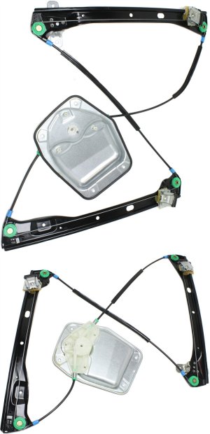 Pair/Set - Front Window Regulator for Volkswagen Jetta 2005-2014, Right (Passenger) and Left (Driver), Power, without Motor, Replacement Set