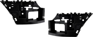 Front Bumper Bracket Pair/Set for Ford F-150 Lightning 2022-2023, Right (Passenger) and Left (Driver) Side Cover Reinforcement, Plastic Replacement