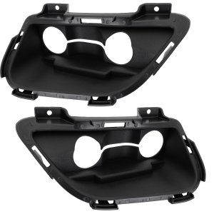 Front Lower Valance Pair/Set for Ford Expedition 2018-2021, Right (Passenger) and Left (Driver), with Tow Hook Cover, Primed (Ready to Paint) Replacement