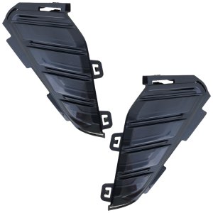Fog Light Cover Replacement Pair/Set for 2018-2021 GMC Terrain SL/SLE Models, Black, Right (Passenger) and Left (Driver)