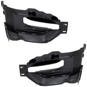 Front Fog Light Molding Pair/Set for 2020-2022 Ford Explorer/Police Interceptor Utility, Right (Passenger) and Left (Driver), Textured Black Replacement