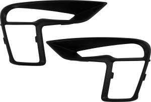 Front Fog Light Molding Pair/Set for Ford Explorer 2018-2019, Right (Passenger) and Left (Driver), Black, Replacement 
