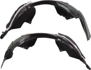 Front Fender Liner Pair/Set for 2018-2022 Ford Mustang, Fits Left (Driver) and Right (Passenger), Compatible with EcoBoost, EcoBoost Premium, GT Coupe, GT Premium Models without Performance Package, Replacement