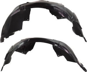 Front Fender Liner Pair/Set for 2018-2022 Ford Mustang EcoBoost, Ecoboost Premium, GT Models, Right (Passenger) and Left (Driver), Without Performance Package or Sound Insulation Pack, Replacement