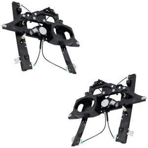 Front Window Regulator with Power Motor Pair/Set for 2003-2006 Ford Expedition/Navigator, Right (Passenger) and Left (Driver) Replacement