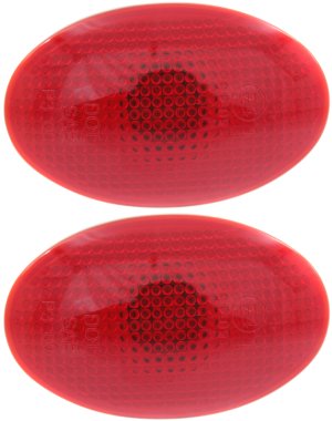 Rear Side Marker Light Replacement Pair/Set for Ford F-Series Super Duty Pickup 1999-2010, Right (Passenger) and Left (Driver), Rear Section Assembly, Red Lens
