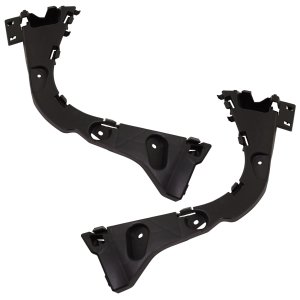 Rear Bumper Bracket Pair/Set for 2015-2018 Ford Focus, Right (Passenger) and Left (Driver) Side Mounting, Hatchback, Replacement