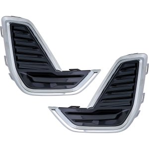 Fog Light Cover Pair/Set for GMC Acadia 2020-2022, Right (Passenger) and Left (Driver), Chrome Replacement